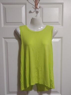 Halogen Neon Lime Sleeveless Tank Medium
